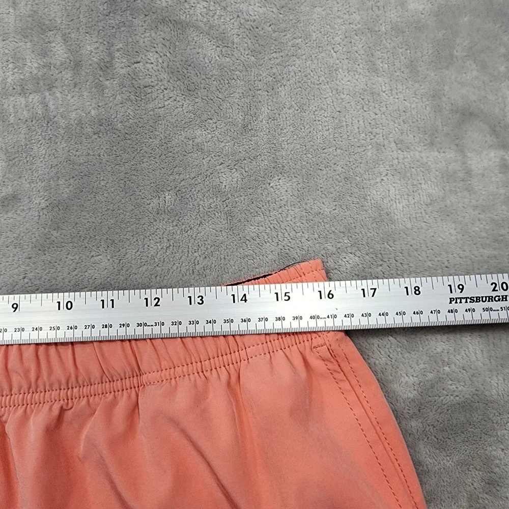 Nautica Swim Shorts Mens L Orange Peach Lined Drawstring Pockets Quick Dry Beach